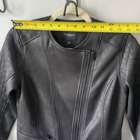 Liverpool Los Angeles, XS, lightweight faux leather moto biker jacket, like new - Picture 5 of 9